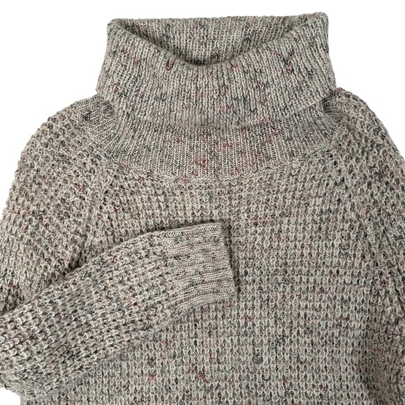 Free People Sweaters - Free People Dylan Tweedy Sweater Womens Small Boho Chunky Knit Gray Blend‎ Tunic